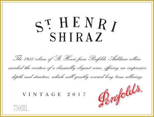 Penfolds St Henri Shiraz 2017