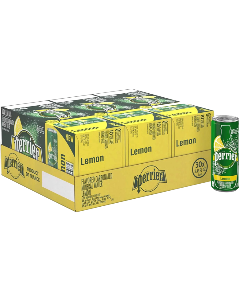 Perrier Natural Lemon Flavoured Sparkling Mineral Water 30 x 250ml - Premium Premium Mixer from Perrier - Shop now at Whiskery