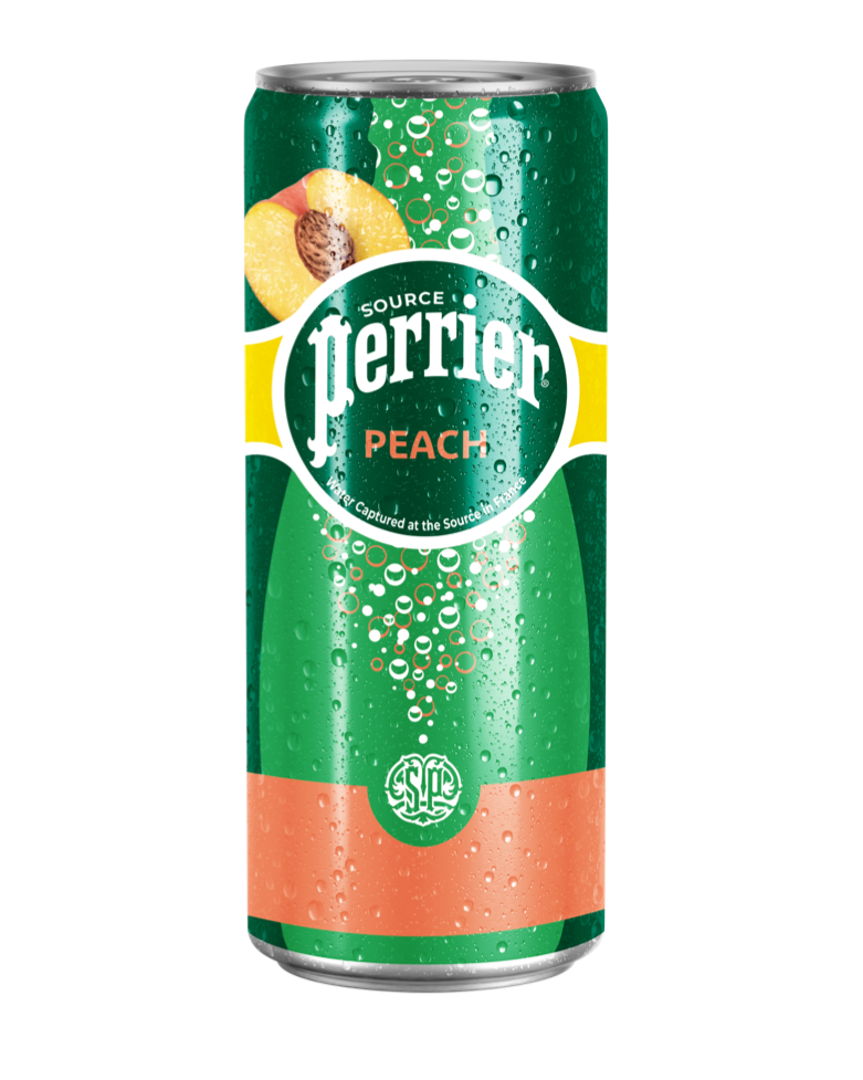 Perrier Natural Peach Flavoured Sparkling Mineral Water 30 x 250ml - Premium Premium Mixer from Perrier - Shop now at Whiskery
