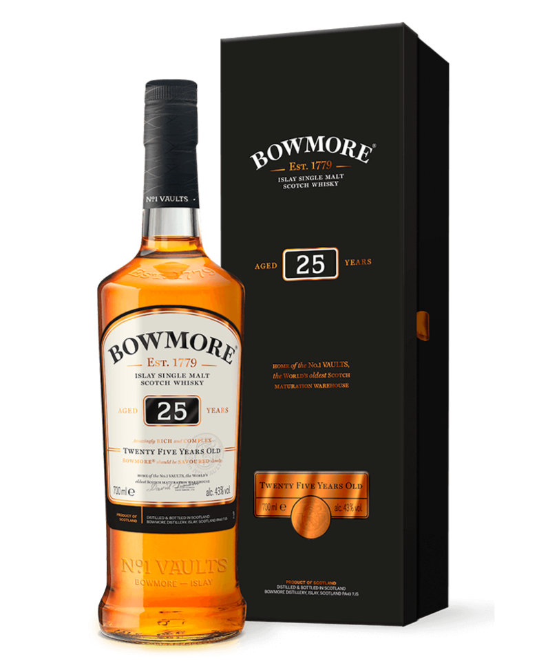 Bowmore 25 Year Old - Premium Single Malt Whisky from Bowmore - Shop now at Whiskery