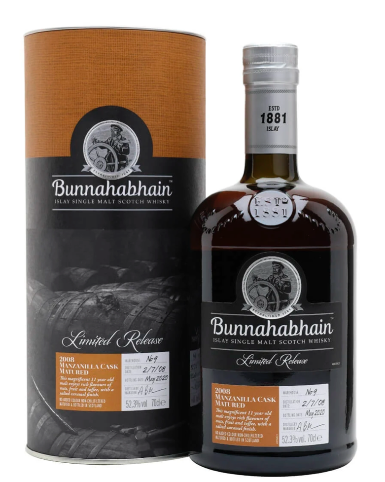 Bunnahabhain 11 Year Old 2008 Manzanilla Cask Matured - Premium Single Malt Whisky from Bunnahabhain - Shop now at Whiskery