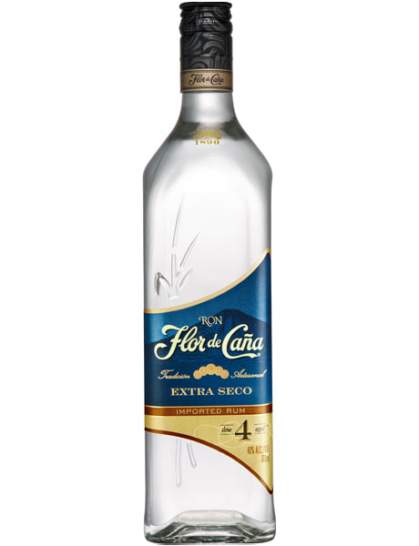 Flor de Caña Extra Seco 4 Year Old - Premium Rum from Flor de Caña - Shop now at Whiskery