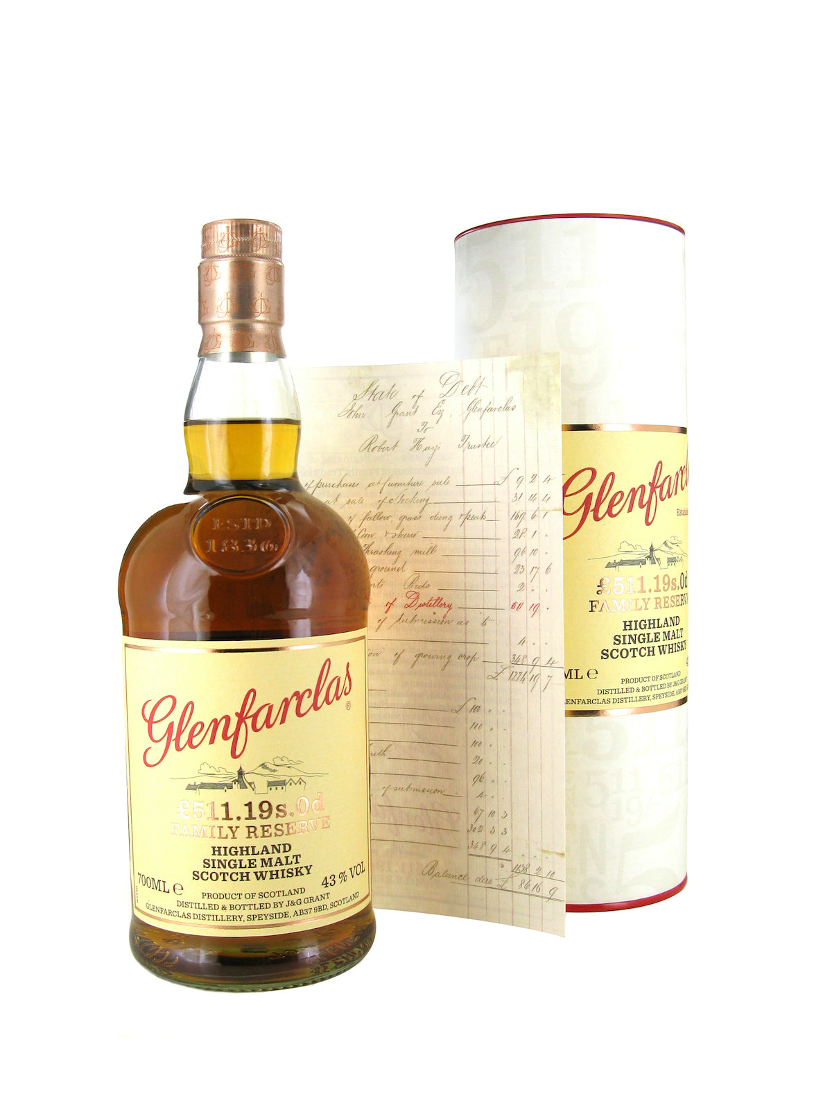 Glenfarclas £511.19s.0d Family Reserve