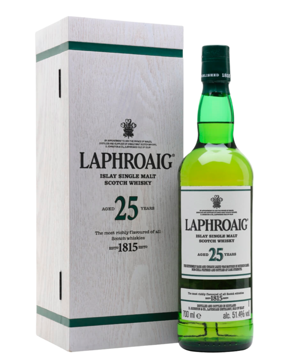 Laphroaig 25 Year Old - Premium Single Malt from Laphroaig - Shop now at Whiskery