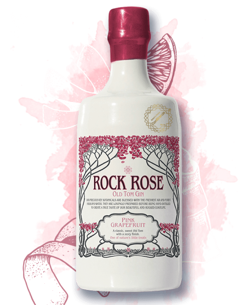 Rock Rose Gin Pink Grapefruit Old Tom - Premium Gin from Rock Rose - Shop now at Whiskery