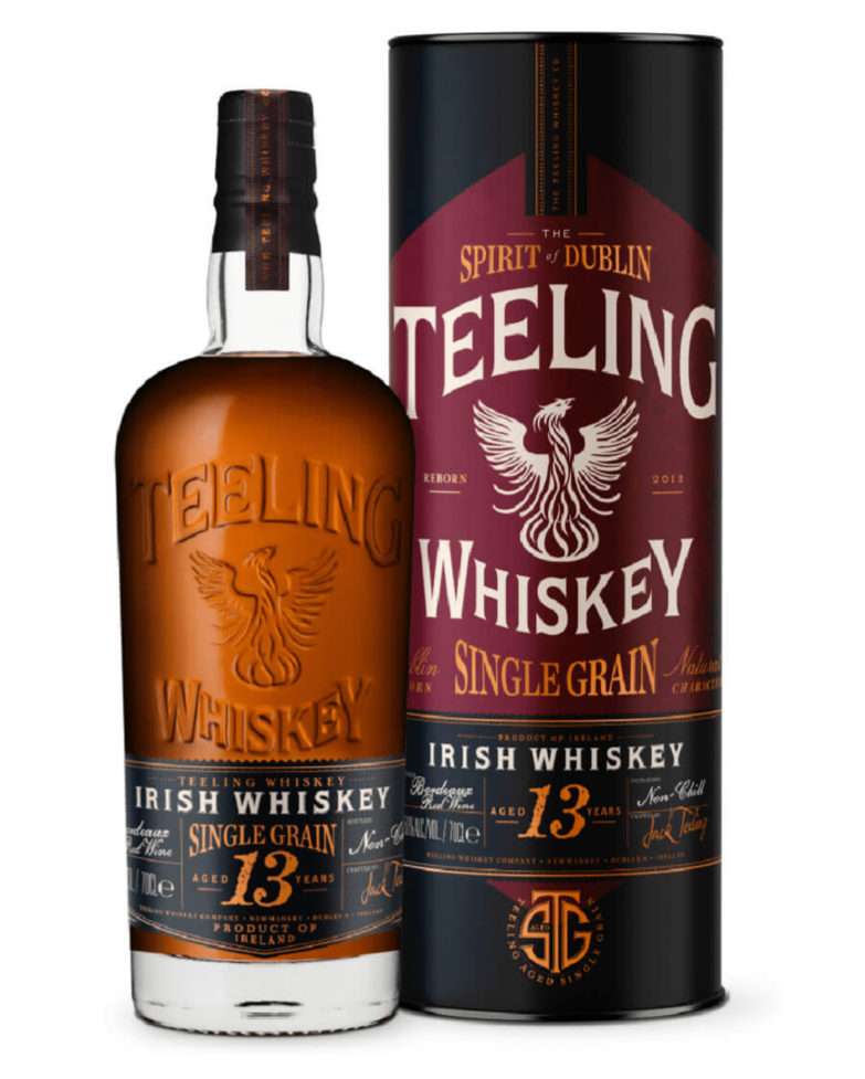 Teeling 13 Year Old Single Grain Bordeaux Red Wine Cask - Premium Irish Whiskey from Teeling - Shop now at Whiskery