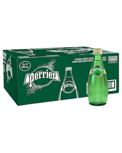 Perrier Sparkling Natural Mineral Water 24x330ml - Premium Premium Mixer from Perrier - Shop now at Whiskery