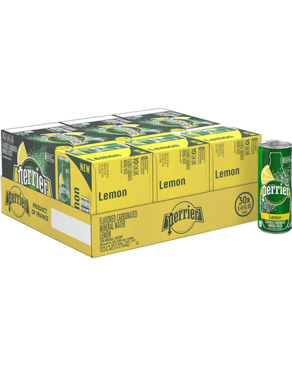 Perrier Natural Lemon Flavoured Sparkling Mineral Water 30 x 250ml - Premium Premium Mixer from Perrier - Shop now at Whiskery