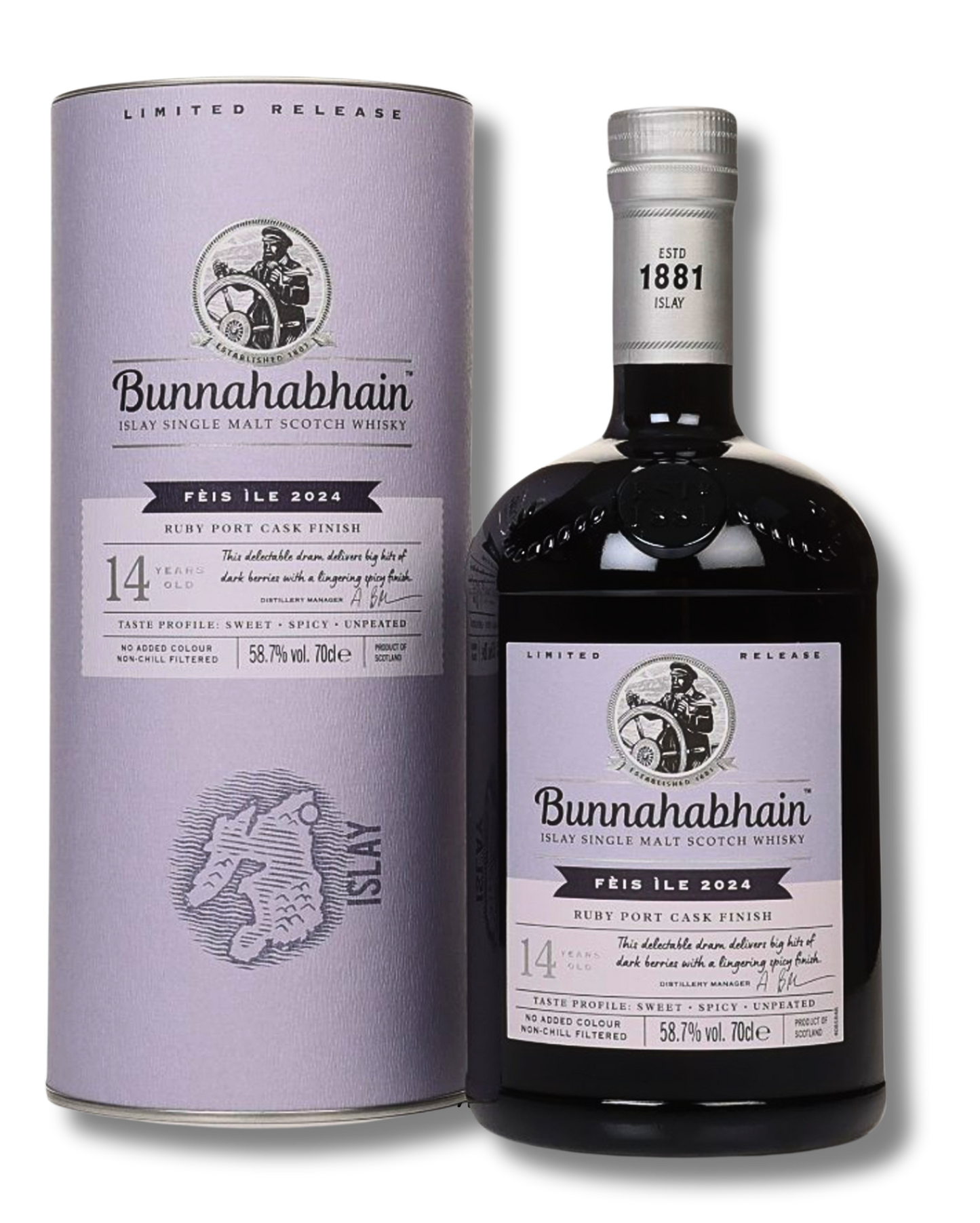 Bunnahabhain 14 Year Old Ruby Port Cask Finish, Feis Ile 2024