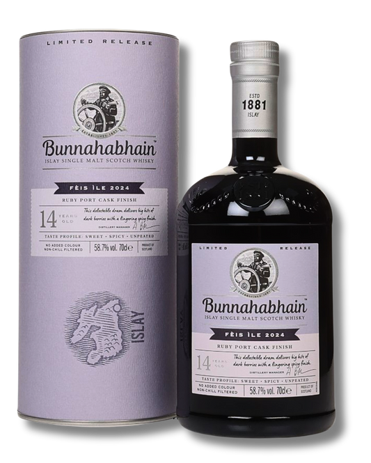 Bunnahabhain 14 Year Old Ruby Port Cask Finish, Feis Ile 2024