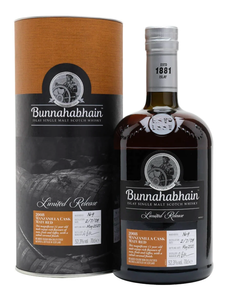 Bunnahabhain 11 Year Old 2008 Manzanilla Cask Matured - Premium Whisky from Bunnahabhain - Shop now at Whiskery