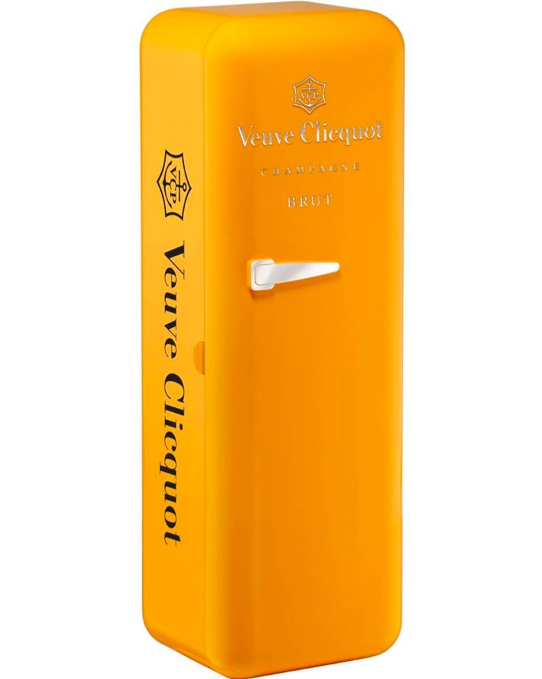 Veuve Cliquot Brut Champagne Limited Edition Yellow Fridge Gift Box - Premium Giftpack from Veuve Cliquot - Shop now at Whiskery