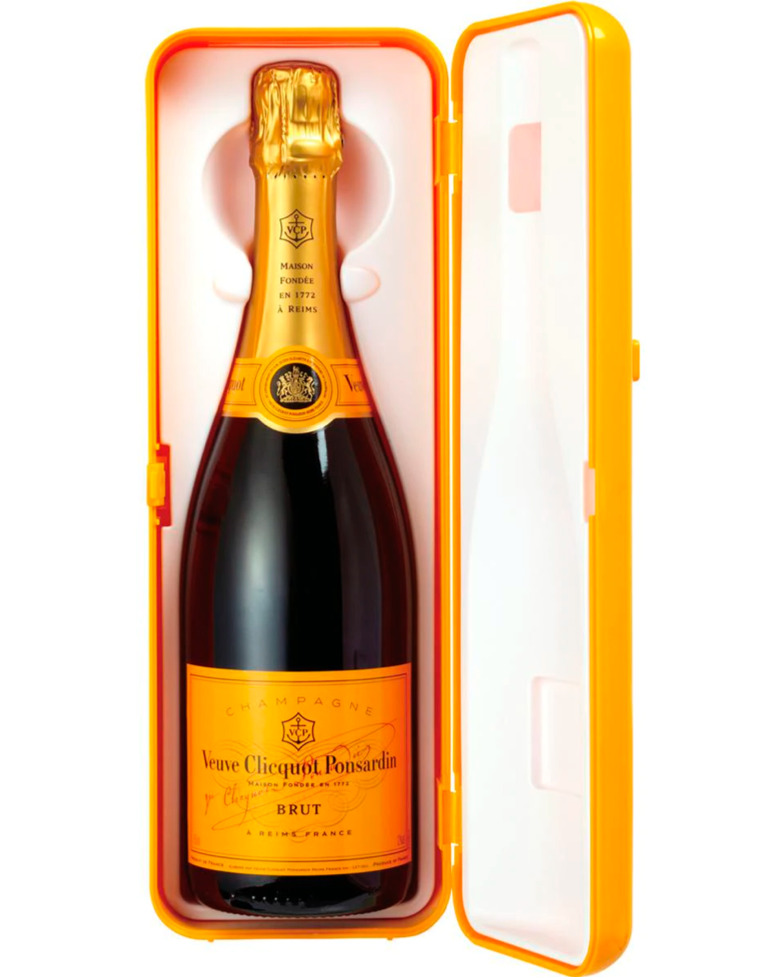 Veuve Cliquot Brut Champagne Limited Edition Yellow Fridge Gift Box - Premium Giftpack from Veuve Cliquot - Shop now at Whiskery